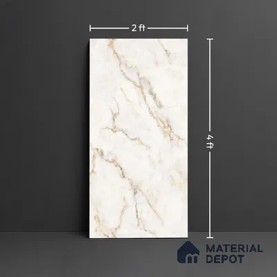 Marble Look Wall Tile TL 10555 SGH Craft Claret Beige 4 ft x 2 ft Matte Finish Vitrified Tile - 9 mm | Suitable For living Room, Bedroom, Bathroom