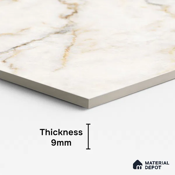 Marble Look Wall Tile TL 10555 SGH Craft Claret Beige 4 ft x 2 ft Matte Finish Vitrified Tile - 9 mm | Suitable For living Room, Bedroom, Bathroom