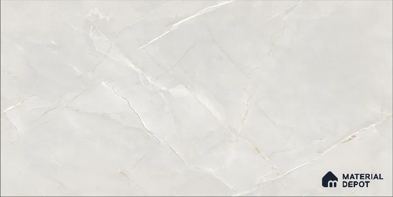 Marble Floor & Wall TL 12685 Bianco Carrara 4 ft x 2 ft Glossy Finish Vitrified Tile - 9 mm | 4 Random Design