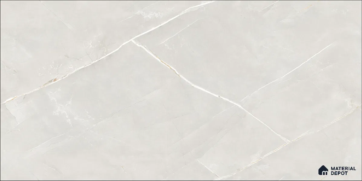 Marble Floor & Wall TL 12685 Bianco Carrara 4 ft x 2 ft Glossy Finish Vitrified Tile - 9 mm | 4 Random Design