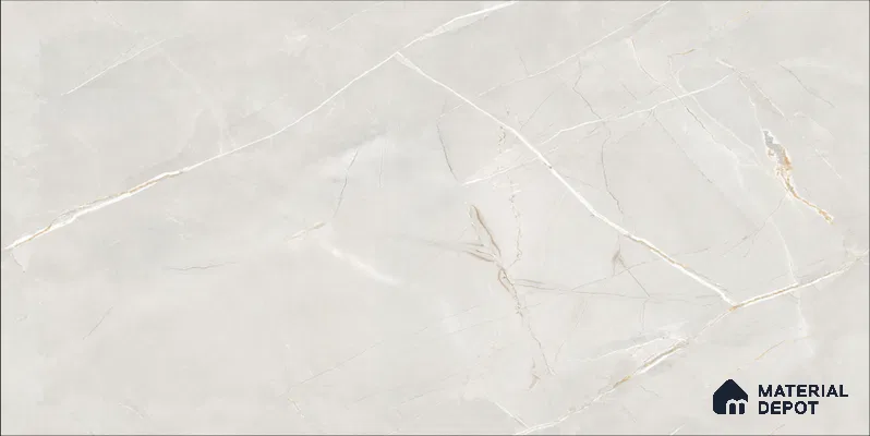 Marble Floor & Wall TL 12685 Bianco Carrara 4 ft x 2 ft Glossy Finish Vitrified Tile - 9 mm | 4 Random Design