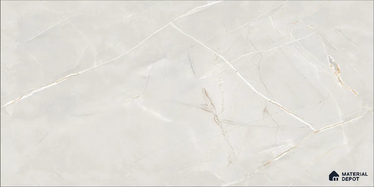 Marble Floor & Wall TL 12685 Bianco Carrara 4 ft x 2 ft Glossy Finish Vitrified Tile - 9 mm | 4 Random Design