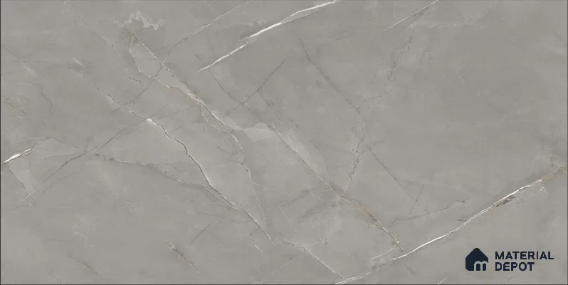 Marble Floor & Wall TL 12685 B Bardiglio Nuvolato 4 ft x 2 ft Glossy Finish Vitrified Tile - 9 mm | 4 Random Design