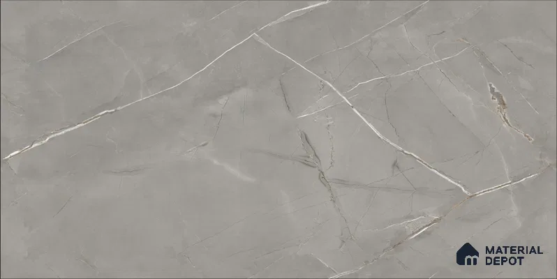 Marble Floor & Wall TL 12685 B Bardiglio Nuvolato 4 ft x 2 ft Glossy Finish Vitrified Tile - 9 mm | 4 Random Design