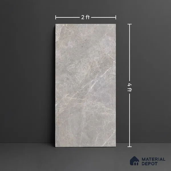 Marble Look Wall Tile TL 10565 Craft Decota Choco 4 ft x 2 ft Matte Finish Vitrified Tile - 9 mm | Suitable For living Room, Bedroom, Bathroom