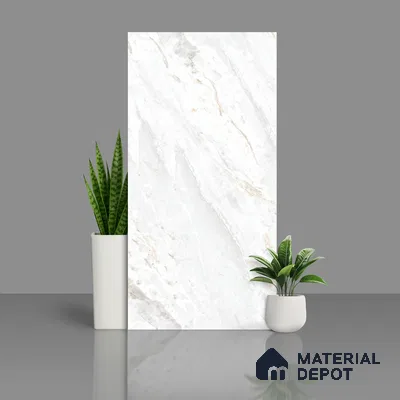 Marble Look Wall Tile TL 10562 Craft Midox Blanco 4 ft x 2 ft Matte Finish Vitrified Tile - 9 mm | Suitable For living Room, Bedroom, Bathroom