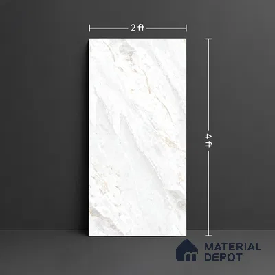 Marble Look Wall Tile TL 10562 Craft Midox Blanco 4 ft x 2 ft Matte Finish Vitrified Tile - 9 mm | Suitable For living Room, Bedroom, Bathroom