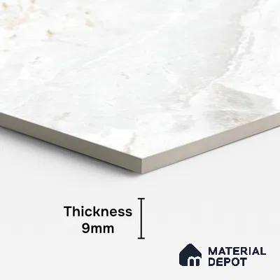 Marble Look Wall Tile TL 10562 Craft Midox Blanco 4 ft x 2 ft Matte Finish Vitrified Tile - 9 mm | Suitable For living Room, Bedroom, Bathroom