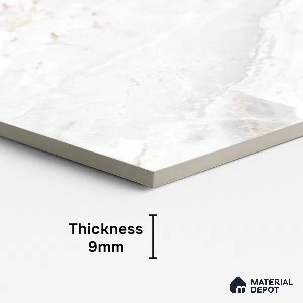 Marble Look Wall Tile TL 10562 Craft Midox Blanco 4 ft x 2 ft Matte Finish Vitrified Tile - 9 mm | Suitable For living Room, Bedroom, Bathroom