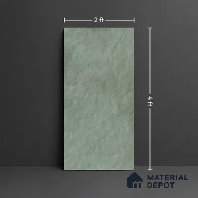 Stone Look Wall & Floor Tile TL 10561 Taco Verde 4 ft x 2 ft Matte Finish Vitrified Tile - 9 mm | Suitable For living Room, Bedroom, Bathroom | Random Designs