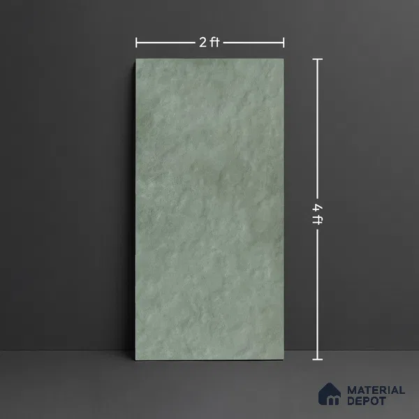 Stone Look Wall & Floor Tile TL 10561 Taco Verde 4 ft x 2 ft Matte Finish Vitrified Tile - 9 mm | Suitable For living Room, Bedroom, Bathroom | Random Designs