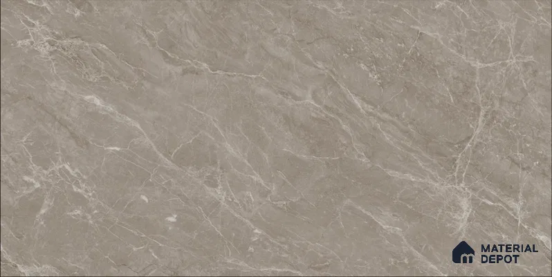 Marble Floor & Wall TL 12690 C Fior di Bosco Grey 4 ft x 2 ft Glossy Finish Vitrified Tile - 9 mm | 4 Random Design