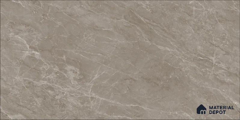 Marble Floor & Wall TL 12690 C Fior di Bosco Grey 4 ft x 2 ft Glossy Finish Vitrified Tile - 9 mm | 4 Random Design