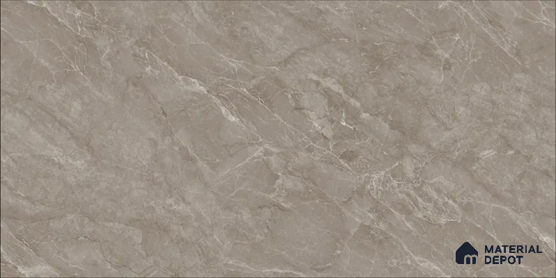 Marble Floor & Wall TL 12690 C Fior di Bosco Grey 4 ft x 2 ft Glossy Finish Vitrified Tile - 9 mm | 4 Random Design