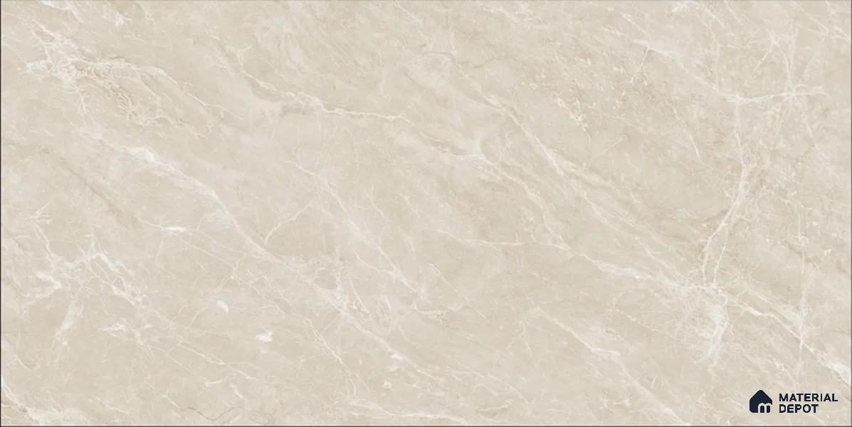 Marble Floor & Wall TL 12690 D Sahara Beige 4 ft x 2 ft Glossy Finish Vitrified Tile - 9 mm | 4 Random Design