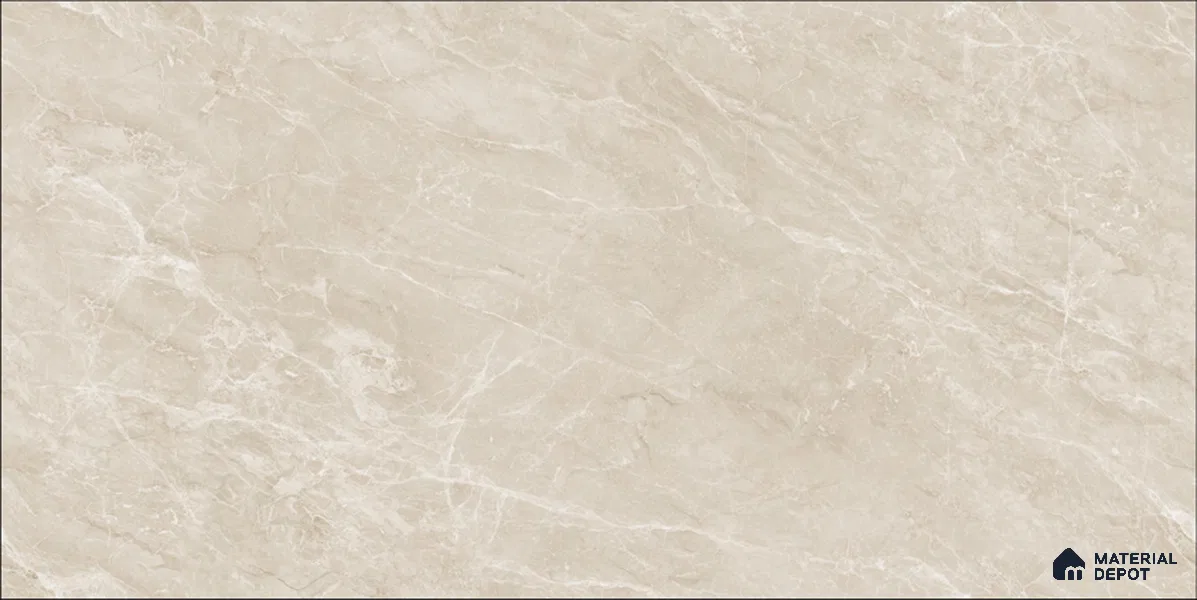 Marble Floor & Wall TL 12690 D Sahara Beige 4 ft x 2 ft Glossy Finish Vitrified Tile - 9 mm | 4 Random Design