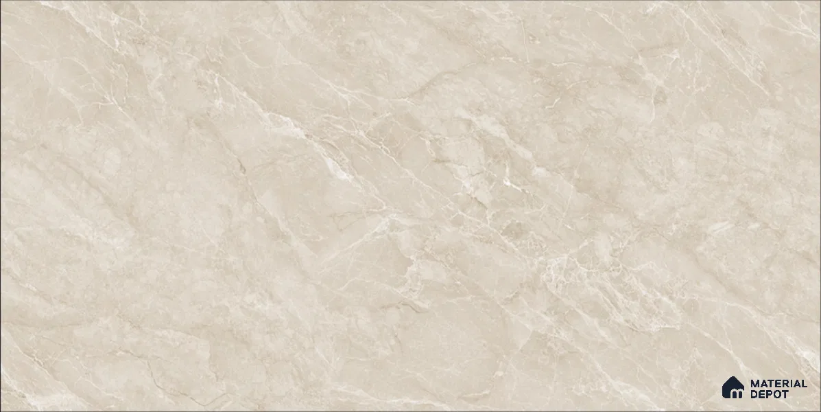Marble Floor & Wall TL 12690 D Sahara Beige 4 ft x 2 ft Glossy Finish Vitrified Tile - 9 mm | 4 Random Design