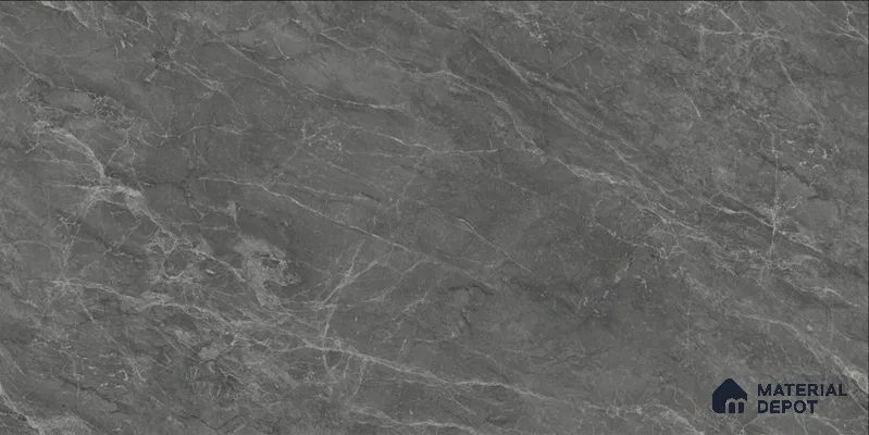 Marble Floor & Wall TL 12690 B Nero Marquina 4 ft x 2 ft Glossy Finish Vitrified Tile - 9 mm | 4 Random Design