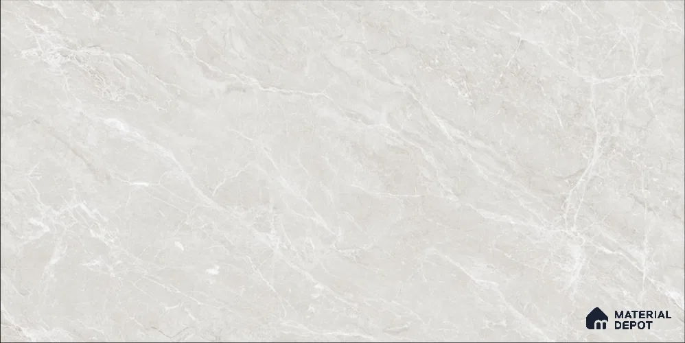 Marble Floor & Wall TL 12690 Mystery White 4 ft x 2 ft Glossy Finish Vitrified Tile - 9 mm | 4 Random Design