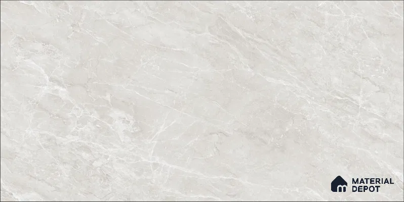 Marble Floor & Wall TL 12690 Mystery White 4 ft x 2 ft Glossy Finish Vitrified Tile - 9 mm | 4 Random Design