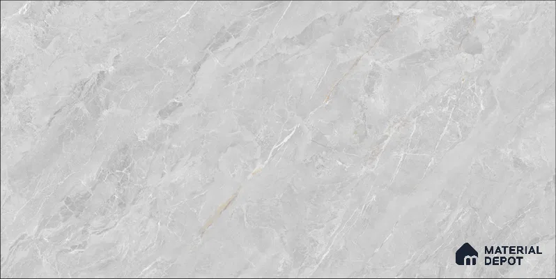 Marble Floor & Wall TL 12681 Silver Shadow 4 ft x 2 ft Glossy Finish Vitrified Tile - 9 mm | 4 Random Design