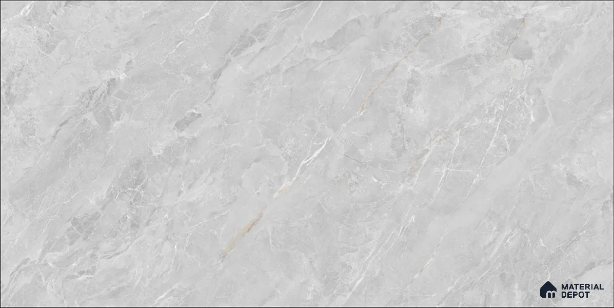 Marble Floor & Wall TL 12681 Silver Shadow 4 ft x 2 ft Glossy Finish Vitrified Tile - 9 mm | 4 Random Design