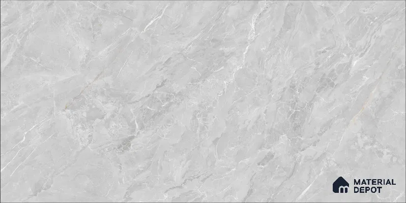 Marble Floor & Wall TL 12681 Silver Shadow 4 ft x 2 ft Glossy Finish Vitrified Tile - 9 mm | 4 Random Design