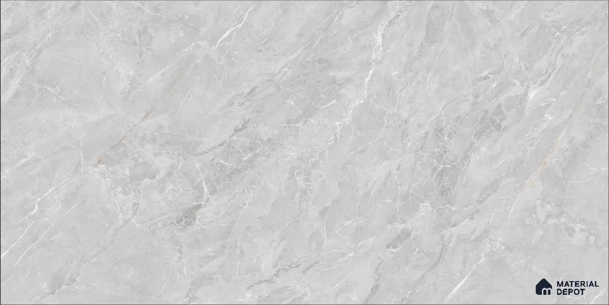 Marble Floor & Wall TL 12681 Silver Shadow 4 ft x 2 ft Glossy Finish Vitrified Tile - 9 mm | 4 Random Design