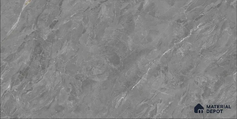 Marble Floor & Wall TL 12681 B Pietra Grey 4 ft x 2 ft Glossy Finish Vitrified Tile - 9 mm | 4 Random Design