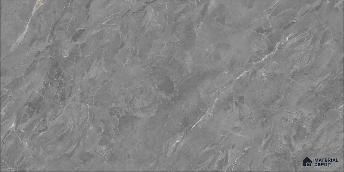 Marble Floor & Wall TL 12681 B Pietra Grey 4 ft x 2 ft Glossy Finish Vitrified Tile - 9 mm | 4 Random Design