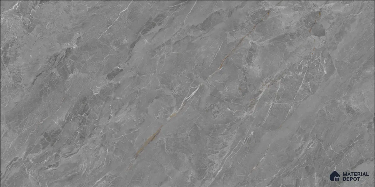 Marble Floor & Wall TL 12681 B Pietra Grey 4 ft x 2 ft Glossy Finish Vitrified Tile - 9 mm | 4 Random Design