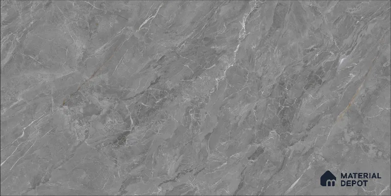 Marble Floor & Wall TL 12681 B Pietra Grey 4 ft x 2 ft Glossy Finish Vitrified Tile - 9 mm | 4 Random Design
