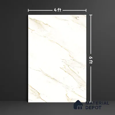 TL 10179 SGH Super Calcutta 4 ft x 6 ft Glossy Finish Vitrified Tile - 15 mm | Adhesive and Spacers Must be Used During Installation