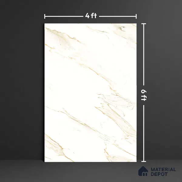 TL 10179 SGH Super Calcutta 4 ft x 6 ft Glossy Finish Vitrified Tile - 15 mm | Adhesive and Spacers Must be Used During Installation