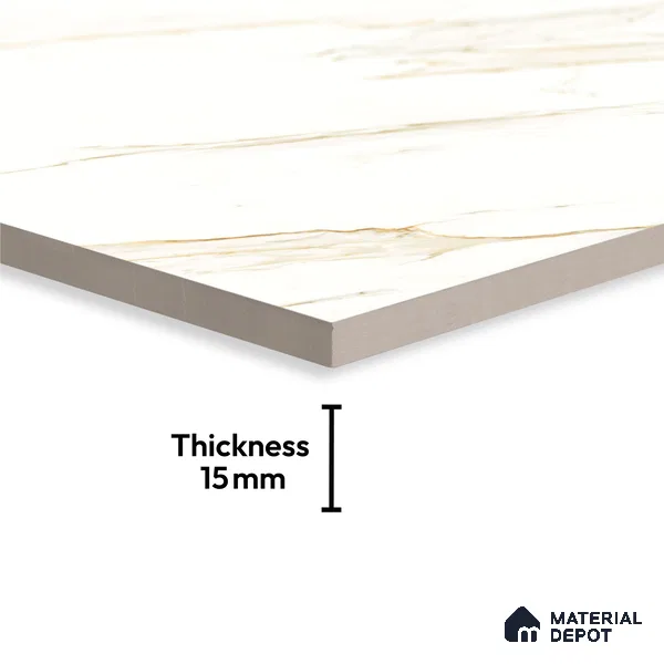 TL 10179 SGH Super Calcutta 4 ft x 6 ft Glossy Finish Vitrified Tile - 15 mm | Adhesive and Spacers Must be Used During Installation