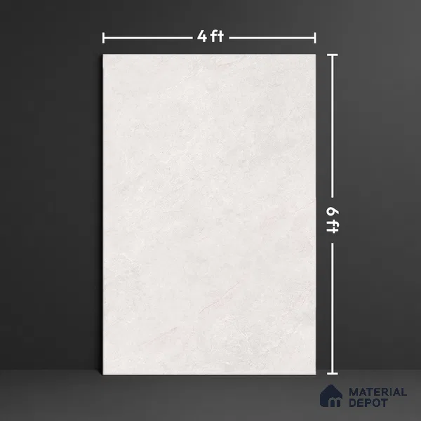 Endless Marble Floor & Wall Tile TL 10259 Venice Silver 6 ft x 4 ft Glossy Finish Vitrified Large Format Tile - 9 mm | 3 Random Design | Suitable For Living Room, Bedroom, Bathroom | Adhesive and Spacers Must be Used During Installation