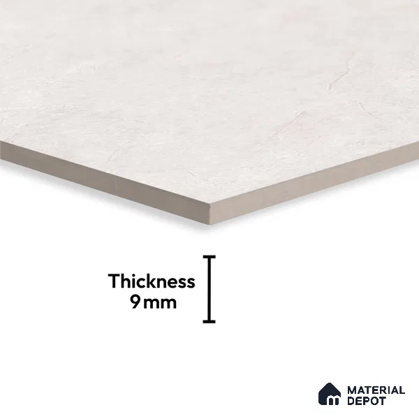 Endless Marble Floor & Wall Tile TL 10259 Venice Silver 6 ft x 4 ft Glossy Finish Vitrified Large Format Tile - 9 mm | 3 Random Design | Suitable For Living Room, Bedroom, Bathroom | Adhesive and Spacers Must be Used During Installation