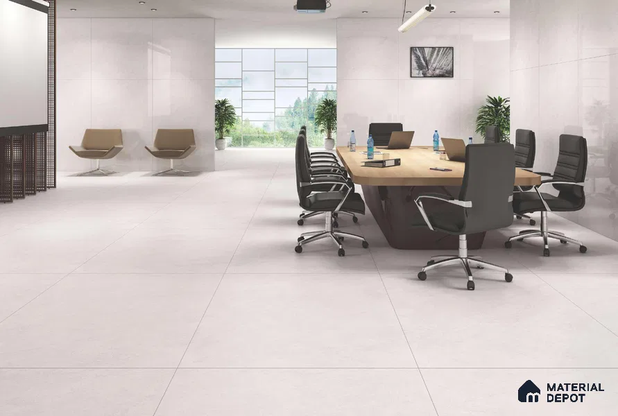 Endless Marble Floor & Wall Tile TL 10259 Venice Silver 6 ft x 4 ft Glossy Finish Vitrified Large Format Tile - 9 mm | 3 Random Design | Suitable For Living Room, Bedroom, Bathroom | Adhesive and Spacers Must be Used During Installation