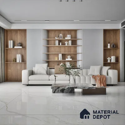 TL 10161 B Satvario Saga 4 ft x 6 ft Glossy Finish PGVT Vitrified Tile - 15 mm | Adhesive and Spacers Must be Used During Installation