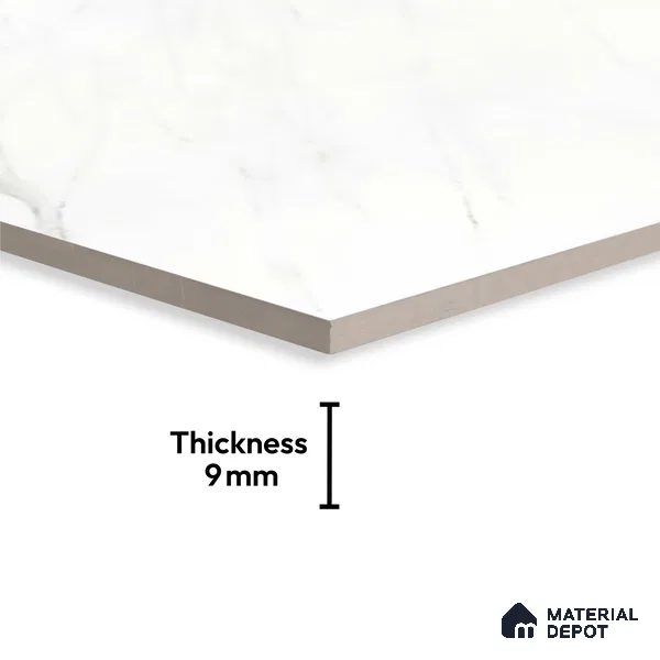 TL 10161 Satvario Saga Satin 4 ft x 6 ft Matte Finish GVT Vitrified Tile - 9 mm | Adhesive and Spacers Must be Used During Installation