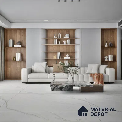 TL 10161 Satvario Saga Satin 4 ft x 6 ft Matte Finish GVT Vitrified Tile - 9 mm | Adhesive and Spacers Must be Used During Installation