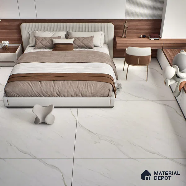 TL 10161 Satvario Saga Satin 4 ft x 6 ft Matte Finish GVT Vitrified Tile - 9 mm | Adhesive and Spacers Must be Used During Installation