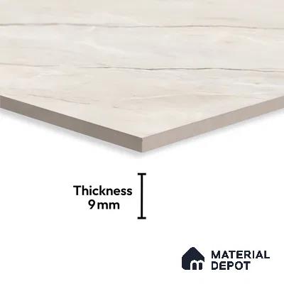 TL 10134 Fame Crema 6 ft x 4 ft Glossy Finish PGVT Vitrified Tile - 9 mm | Adhesive and Spacers Must be Used During Installation
