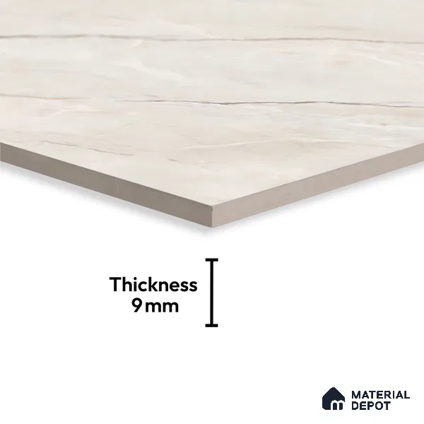 TL 10134 Fame Crema 6 ft x 4 ft Glossy Finish PGVT Vitrified Tile - 9 mm | Adhesive and Spacers Must be Used During Installation