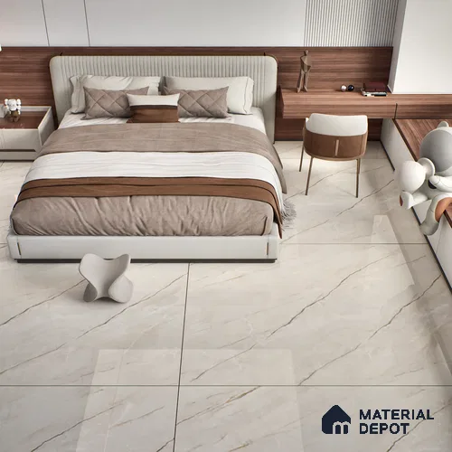 TL 10134 Fame Crema 6 ft x 4 ft Glossy Finish PGVT Vitrified Tile - 9 mm | Adhesive and Spacers Must be Used During Installation