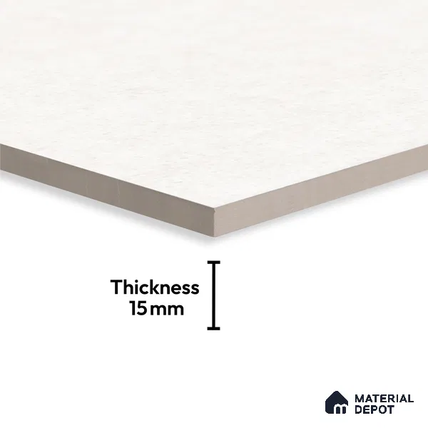 Marble Floor Large Format Tile TL 10076 Atlantice White 6 ft x 4 ft Glossy Finish Vitrified Colorbody Tile - 15 mm | Suitable for Living Room, Bedroom & Bathroom | Adhesive and Spacers Must be Used During Installation