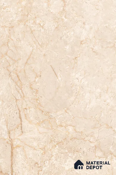 Marble Floor Large Format Tile TL 10215 Byttora Tan 6 ft x 4 ft Glossy Finish Vitrified Colorbody Tile - 15 mm | Suitable for Living Room, Bedroom & Bathroom | Adhesive and Spacers Must be Used During Installation