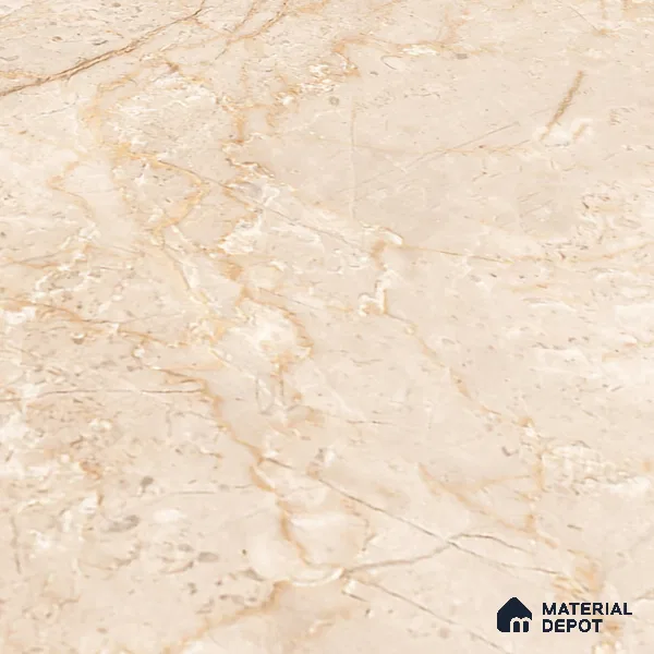 Marble Floor Large Format Tile TL 10215 Byttora Tan 6 ft x 4 ft Glossy Finish Vitrified Colorbody Tile - 15 mm | Suitable for Living Room, Bedroom & Bathroom | Adhesive and Spacers Must be Used During Installation