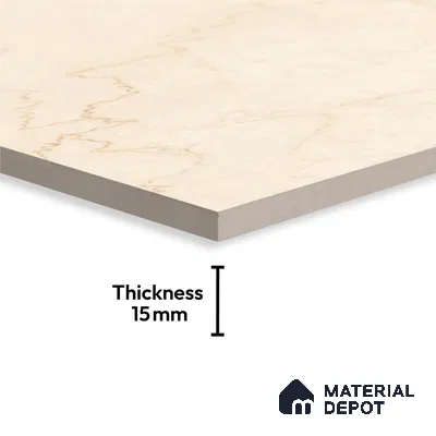 Marble Floor Large Format Tile TL 10073 Bottochino Limo 6 ft x 4 ft Glossy Finish Vitrified Colorbody Tile - 15 mm | Suitable for Living Room, Bedroom & Bathroom | Adhesive and Spacers Must be Used During Installation
