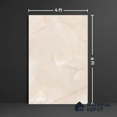 Marble Floor Large Format Tile TL 10075 Omega Onyx 6 ft x 4 ft Glossy Finish Vitrified Colorbody Tile - 15 mm | Suitable for Living Room, Bedroom & Bathroom | Adhesive and Spacers Must be Used During Installation